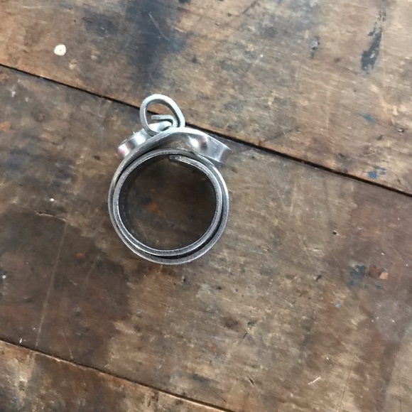 Vintage ring silver tone stainless fork turned - Picture 3 of 8